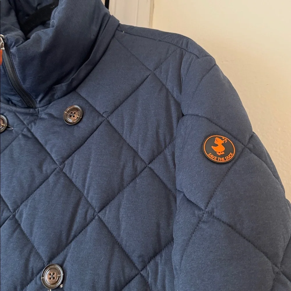 Save the Duck quilted techno fabric Peacoat Navy size Large